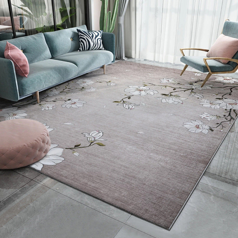 Lisslune | Multicolor Asia Indoor Rug Synthetic 3D Pattern Carpet Washable Stain Resistant Nonslip Underlay Rug for Large Room