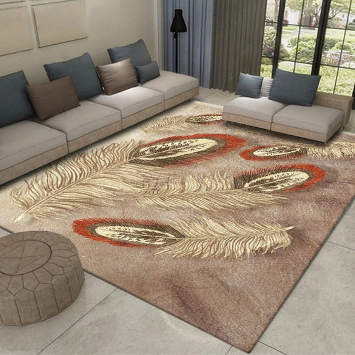 Lisslune | Multicolor Asia Indoor Rug Synthetic 3D Pattern Carpet Washable Stain Resistant Nonslip Underlay Rug for Large Room