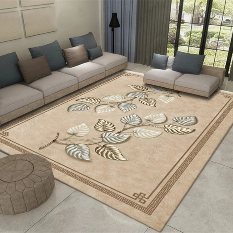 Lisslune | Multicolor Asia Indoor Rug Synthetic 3D Pattern Carpet Washable Stain Resistant Nonslip Underlay Rug for Large Room