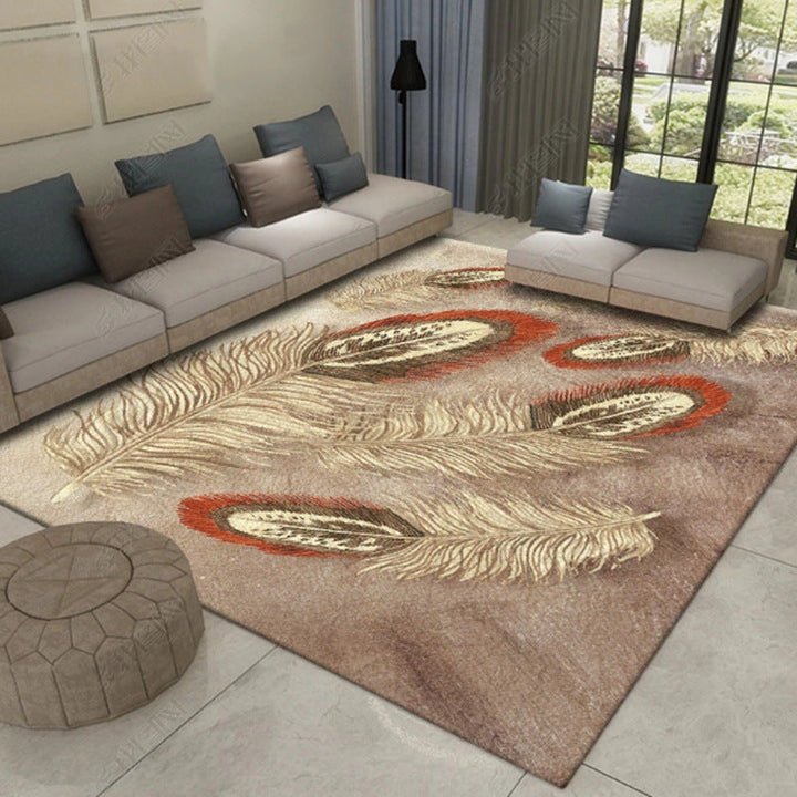 Lisslune | Multicolor Asia Indoor Rug Synthetic 3D Pattern Carpet Washable Stain Resistant Nonslip Underlay Rug for Large Room