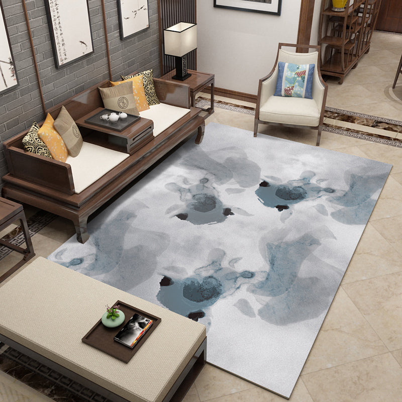 Lisslune | Beautiful Multi Color Chinese Carpet Synthetic Floral Print Area Rug Machine Washable Anti-Slip Back Pet Friendly Rug for the Living Room