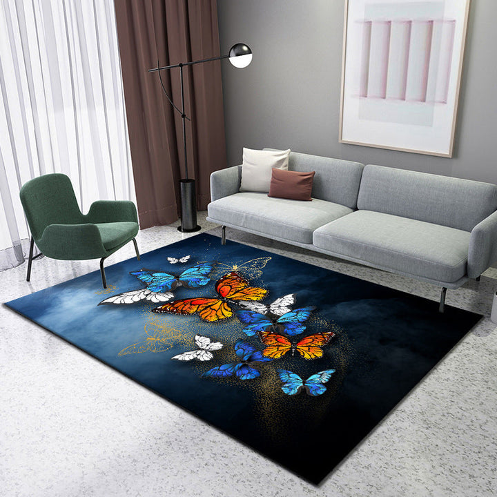 Lisslune | Enchanting 3D Natural Scene Rug Multicolor Asian Rug Synthetic Pet Friendly Stain Resistant Nonslip Back Rug for Living Room