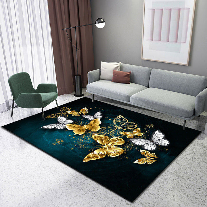 Lisslune | Enchanting 3D Natural Scene Rug Multicolor Asian Rug Synthetic Pet Friendly Stain Resistant Nonslip Back Rug for Living Room