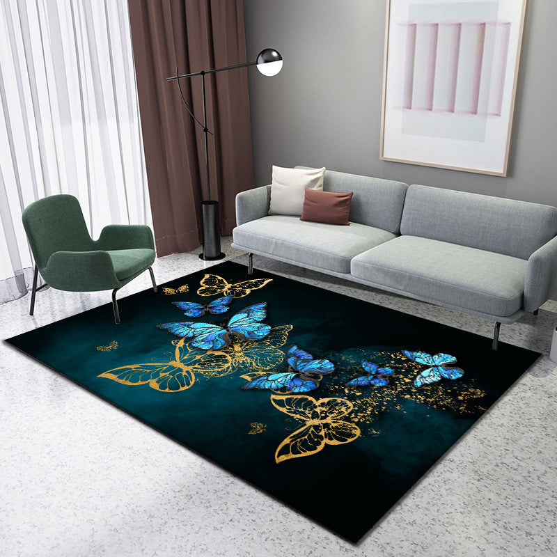 Lisslune | Enchanting 3D Natural Scene Rug Multicolor Asian Rug Synthetic Pet Friendly Stain Resistant Nonslip Back Rug for Living Room