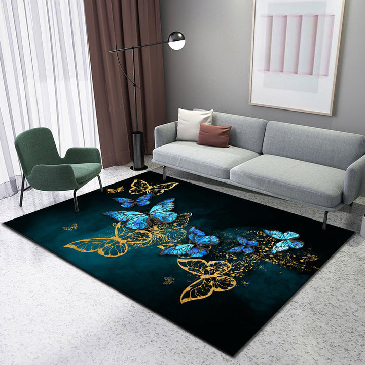 Lisslune | Enchanting 3D Natural Scene Rug Multicolor Asian Rug Synthetic Pet Friendly Stain Resistant Nonslip Back Rug for Living Room