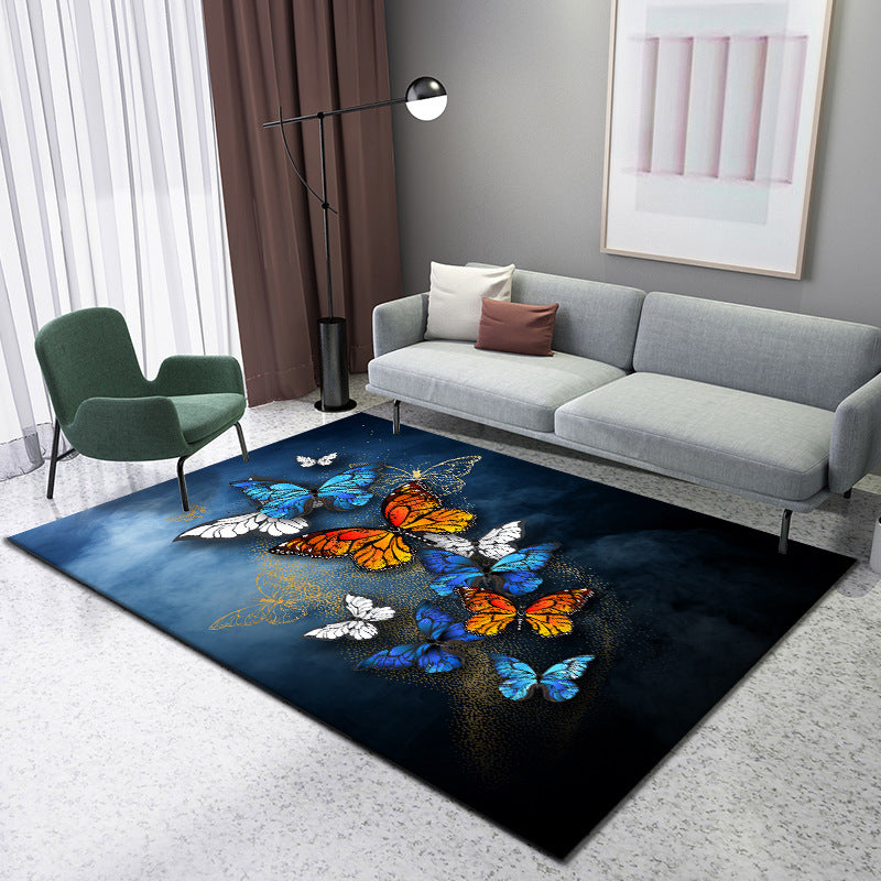 Lisslune | Enchanting 3D Natural Scene Rug Multicolor Asian Rug Synthetic Pet Friendly Stain Resistant Nonslip Back Rug for Living Room