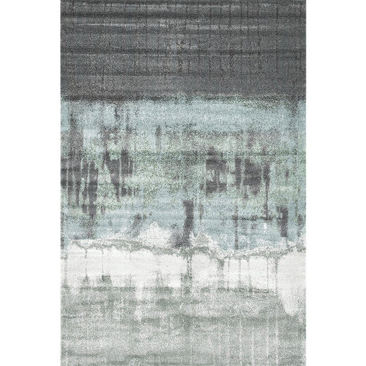 Lisslune | Cyberpunk Abstract Lines Print Rug Multi-Color Polypropylene Rug Stain Resistant Anti-Slip Pet Friendly Carpet for Home