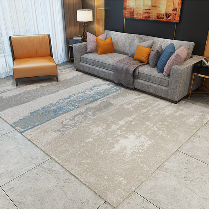 Lisslune | Cyberpunk Abstract Lines Print Rug Multi-Color Polypropylene Rug Stain Resistant Anti-Slip Pet Friendly Carpet for Home