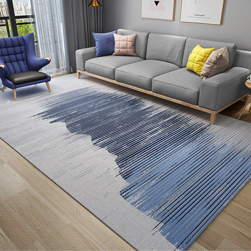 Lisslune | Cyberpunk Abstract Lines Print Rug Multi-Color Polypropylene Rug Stain Resistant Anti-Slip Pet Friendly Carpet for Home
