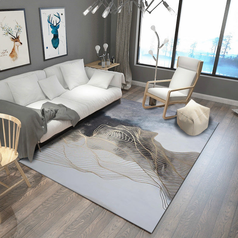 Lisslune | Steampunk Living Room Carpet Multicolored Rustic Surface Look Carpet Synthetic Stain Resistant Non-Slip Pet Friendly Indoor Carpet