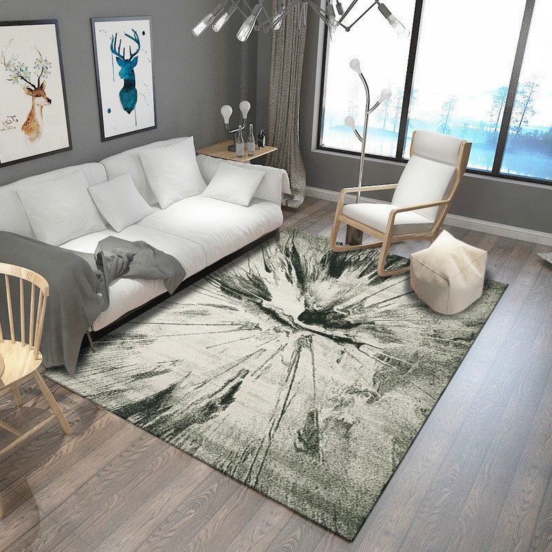 Lisslune | Steampunk Living Room Carpet Multicolored Rustic Surface Look Carpet Synthetic Stain Resistant Non-Slip Pet Friendly Indoor Carpet