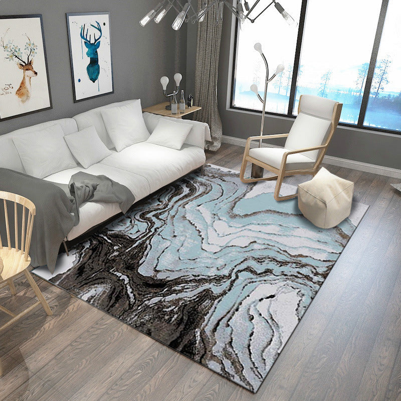 Lisslune | Steampunk Living Room Carpet Multicolored Rustic Surface Look Carpet Synthetic Stain Resistant Non-Slip Pet Friendly Indoor Carpet