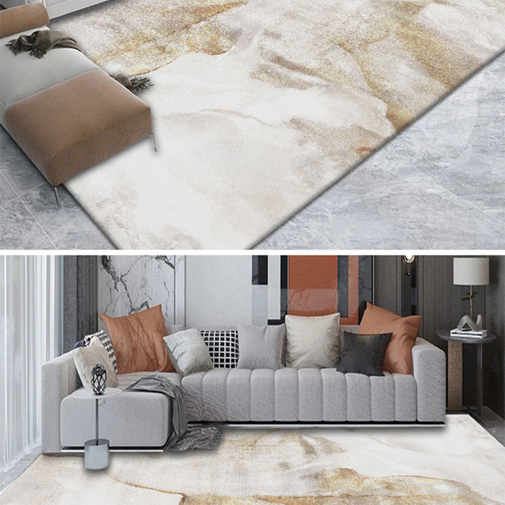 Lisslune | Postmodernism Abstract Area Rug Multi-Color Synthetic Rug Anti-Slip Washable Stain-Resistant Rug for Large Room