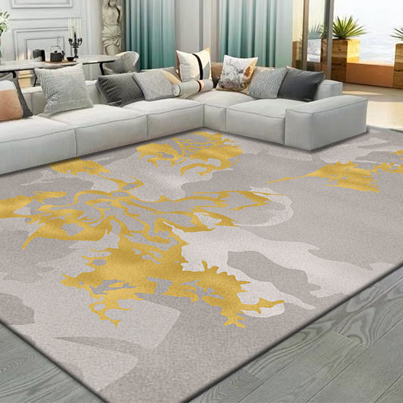 Lisslune | Postmodernism Abstract Area Rug Multi-Color Synthetic Rug Anti-Slip Washable Stain-Resistant Rug for Large Room