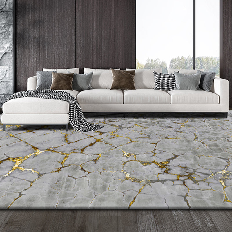 Lisslune | Postmodernism Abstract Area Rug Multi-Color Synthetic Rug Anti-Slip Washable Stain-Resistant Rug for Large Room