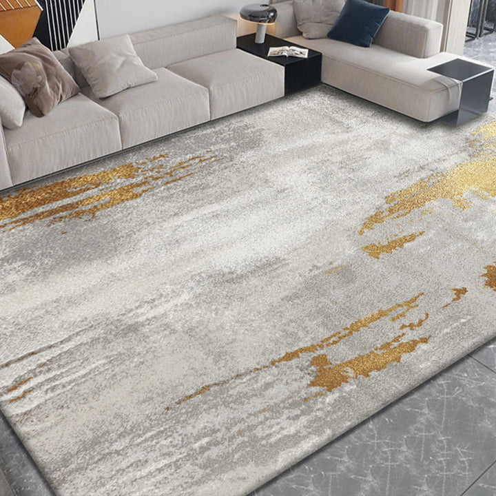 Lisslune | Postmodernism Abstract Area Rug Multi-Color Synthetic Rug Anti-Slip Washable Stain-Resistant Rug for Large Room