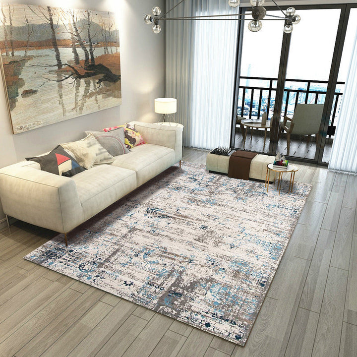 Lisslune | Shabby Chic Multicolor Steampunk Rug Polypropylene Rustic Surfaces Rug Pet Friendly Washable Non-Slip Back Rug for Home