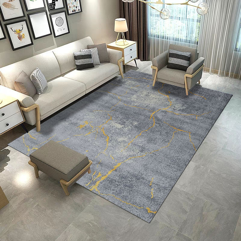 Lisslune | Retro Multicolor Abstract Carpet Polypropylene Industrial Area Carpet Stain Resistant Non-Slip Pet Friendly Carpet for Guest Room