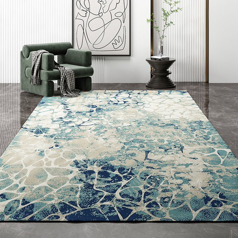 Lisslune | Cyberpunk Home Rug Multicolor Distressed Look Rug Polypropylene Non-Slip Stain Resistant Washable Area Rug