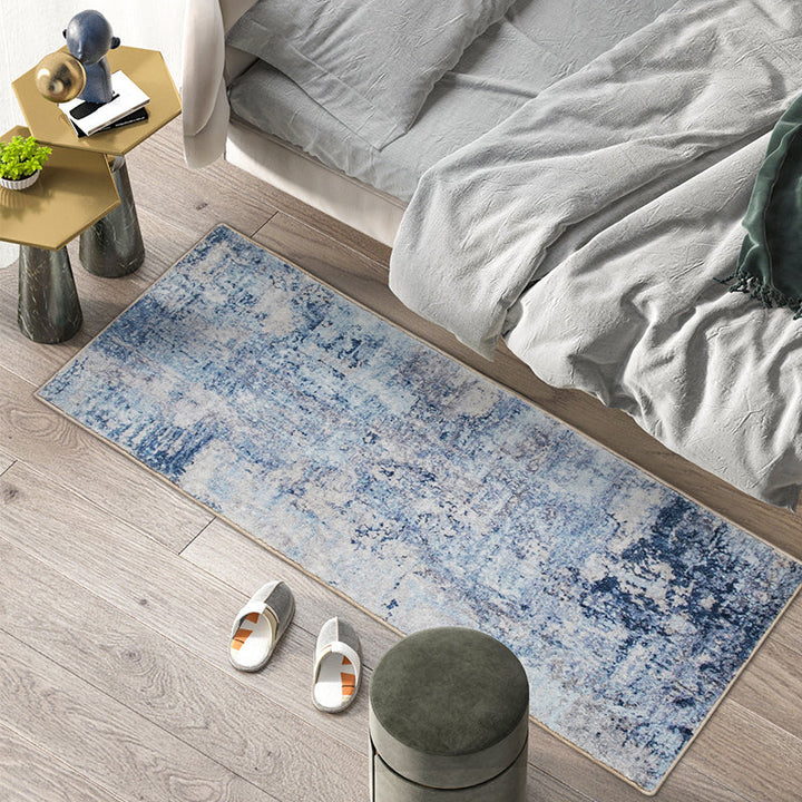 Lisslune | Cyberpunk Home Rug Multicolor Distressed Look Rug Polypropylene Non-Slip Stain Resistant Washable Area Rug