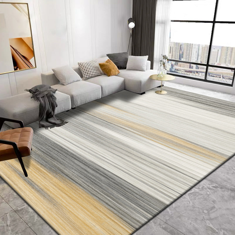 Lisslune | Simplicity Multicolor Ombre Rug Polyester Industrial Rug Non-slip Backing Pet Friendly Stain Resistant Rug for Guest Room