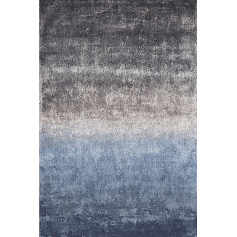 Lisslune | Simplicity Multicolor Ombre Rug Polyester Industrial Rug Non-slip Backing Pet Friendly Stain Resistant Rug for Guest Room