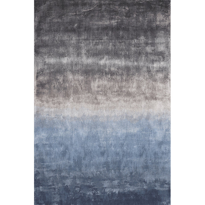 Lisslune | Simplicity Multicolor Ombre Rug Polyester Industrial Rug Non-slip Backing Pet Friendly Stain Resistant Rug for Guest Room