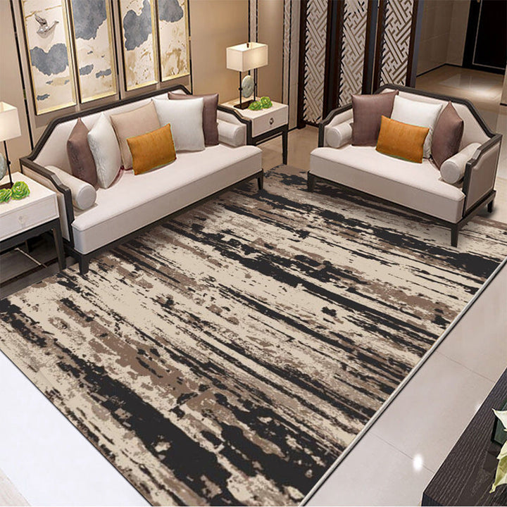 Lisslune | Classic Industrial Design Rug Multicolored Postmodernism Rug Stain Resistant Pet Friendly Non-Slip Rug for Room