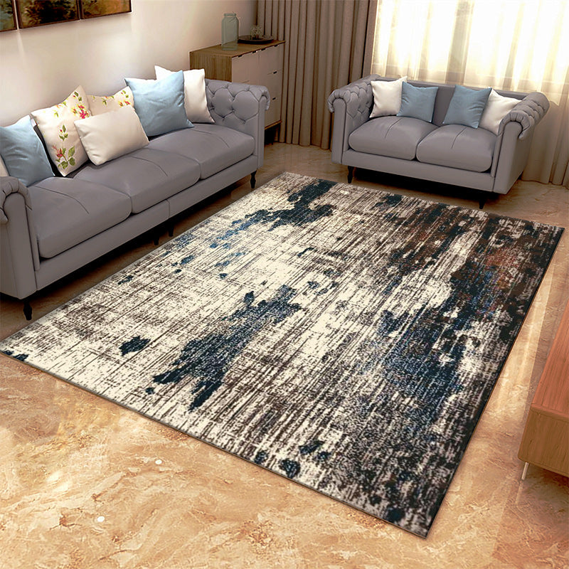 Lisslune | Classic Industrial Design Rug Multicolored Postmodernism Rug Stain Resistant Pet Friendly Non-Slip Rug for Room