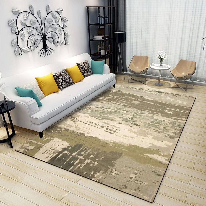 Lisslune | Classic Industrial Design Rug Multicolored Postmodernism Rug Stain Resistant Pet Friendly Non-Slip Rug for Room