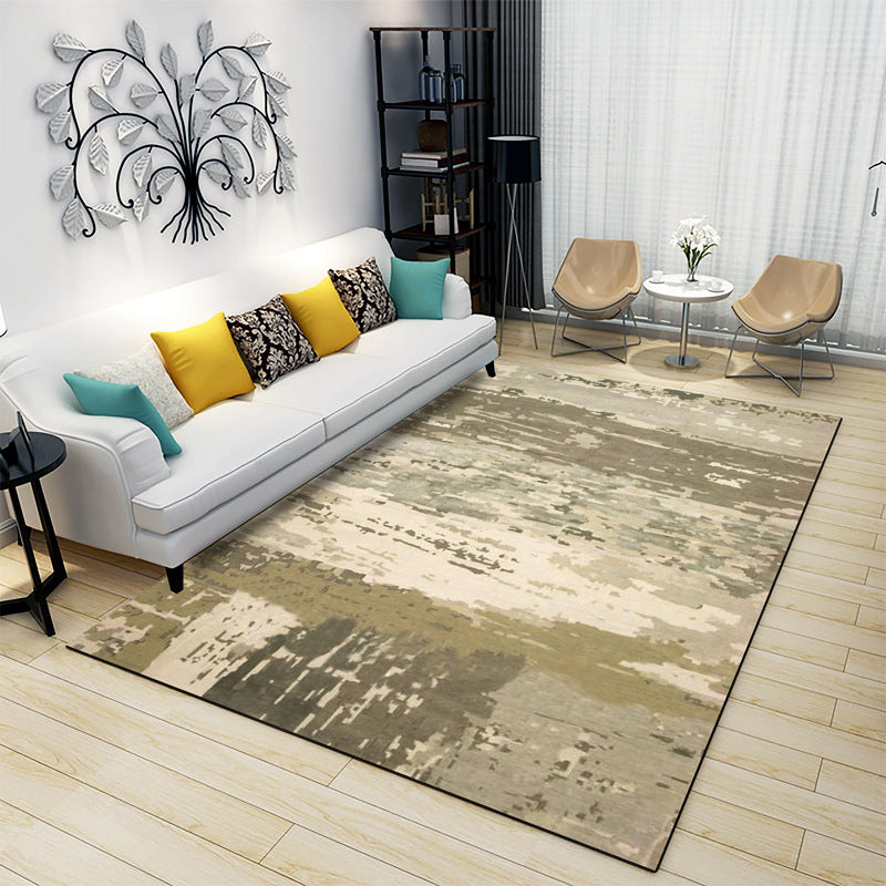 Lisslune | Classic Industrial Design Rug Multicolored Postmodernism Rug Stain Resistant Pet Friendly Non-Slip Rug for Room