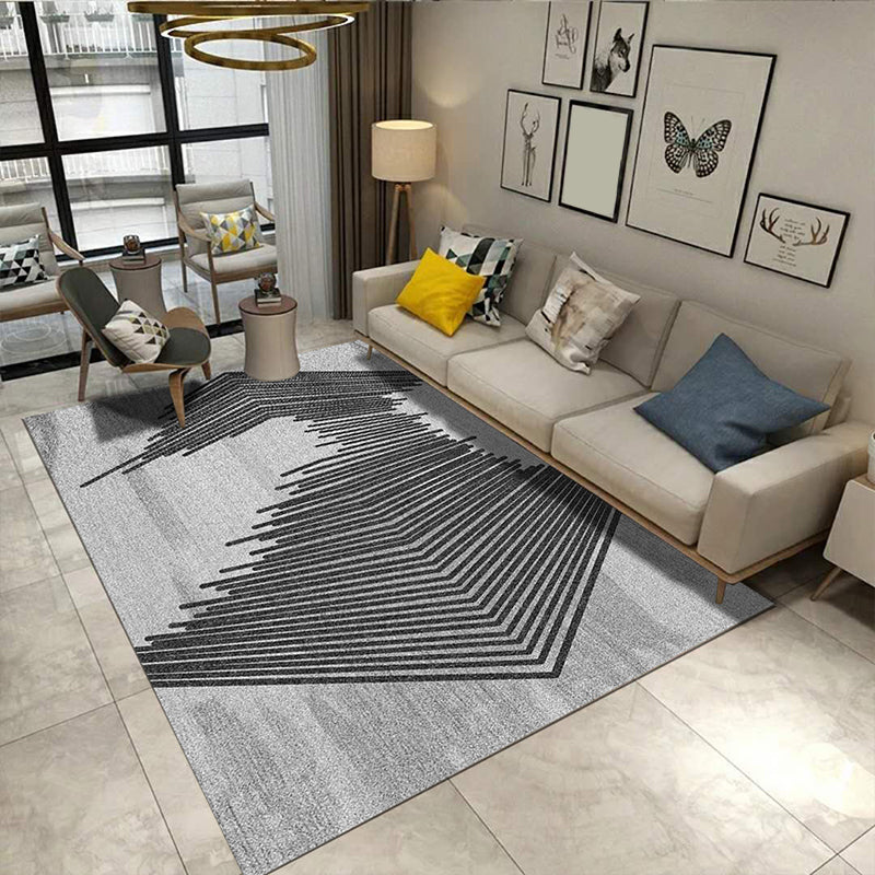Lisslune | Classic Industrial Design Rug Multicolored Postmodernism Rug Stain Resistant Pet Friendly Non-Slip Rug for Room