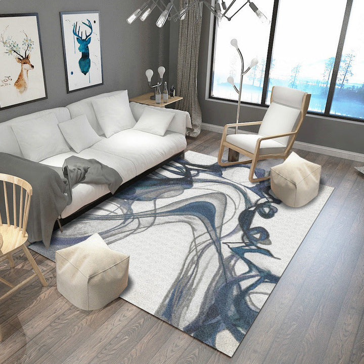 Lisslune | Classic Industrial Design Rug Multicolored Postmodernism Rug Stain Resistant Pet Friendly Non-Slip Rug for Room