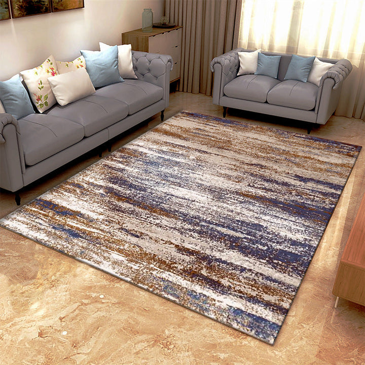 Lisslune | Classic Industrial Design Rug Multicolored Postmodernism Rug Stain Resistant Pet Friendly Non-Slip Rug for Room