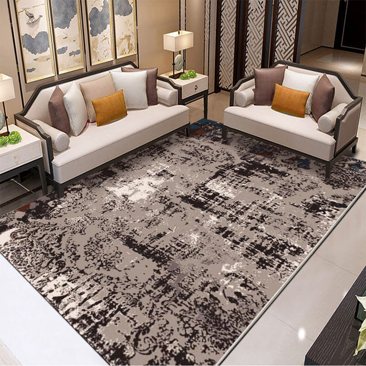 Lisslune | Classic Industrial Design Rug Multicolored Postmodernism Rug Stain Resistant Pet Friendly Non-Slip Rug for Room
