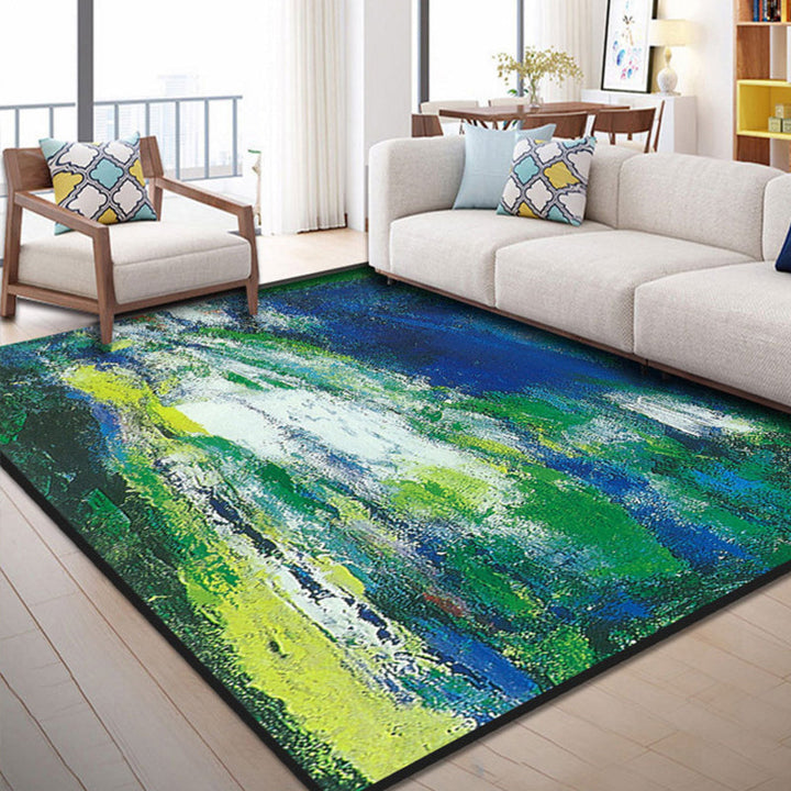 Lisslune | Industrial Style Living Rug Multicolored Expressionism Rug Synthetic Non-slip Pet-friendly Machine washable Rug