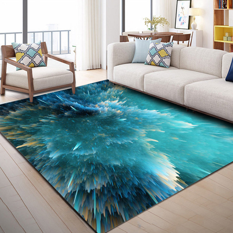 Lisslune | Industrial Style Living Rug Multicolored Expressionism Rug Synthetic Non-slip Pet-friendly Machine washable Rug