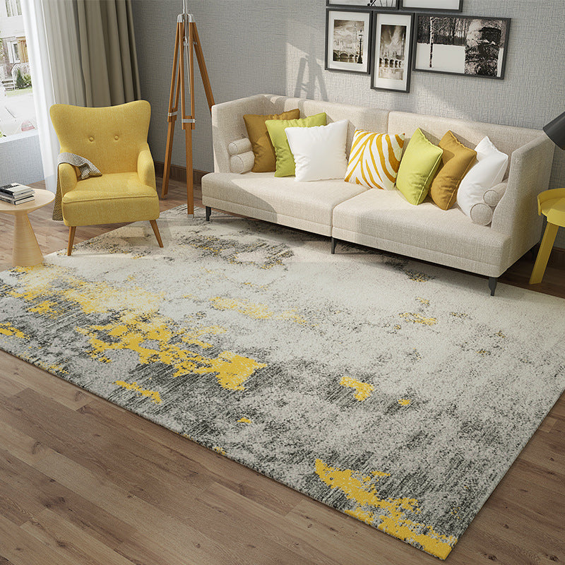 Lisslune | Cyberpunk Rusty Look Area Rug Multi Color Polypropylene Rug Stain Resistant Non-Slip Washable Area Carpet for Guest Room