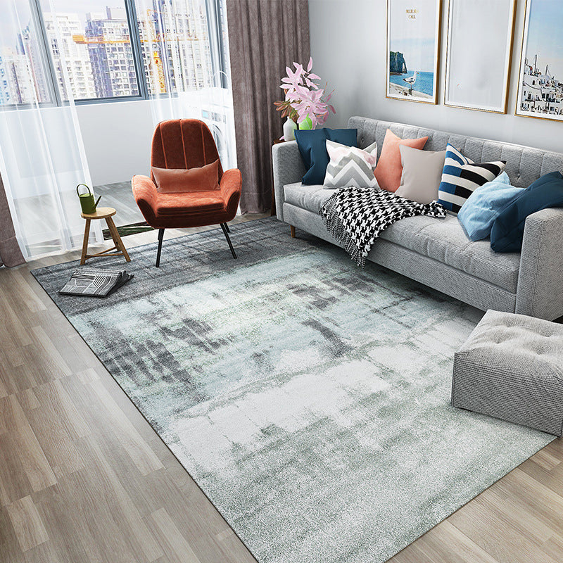 Lisslune | Cyberpunk Rusty Look Area Rug Multi Color Polypropylene Rug Stain Resistant Non-Slip Washable Area Carpet for Guest Room