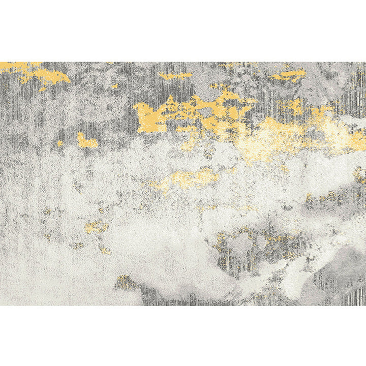 Lisslune | Cyberpunk Rusty Look Area Rug Multi Color Polypropylene Rug Stain Resistant Non-Slip Washable Area Carpet for Guest Room