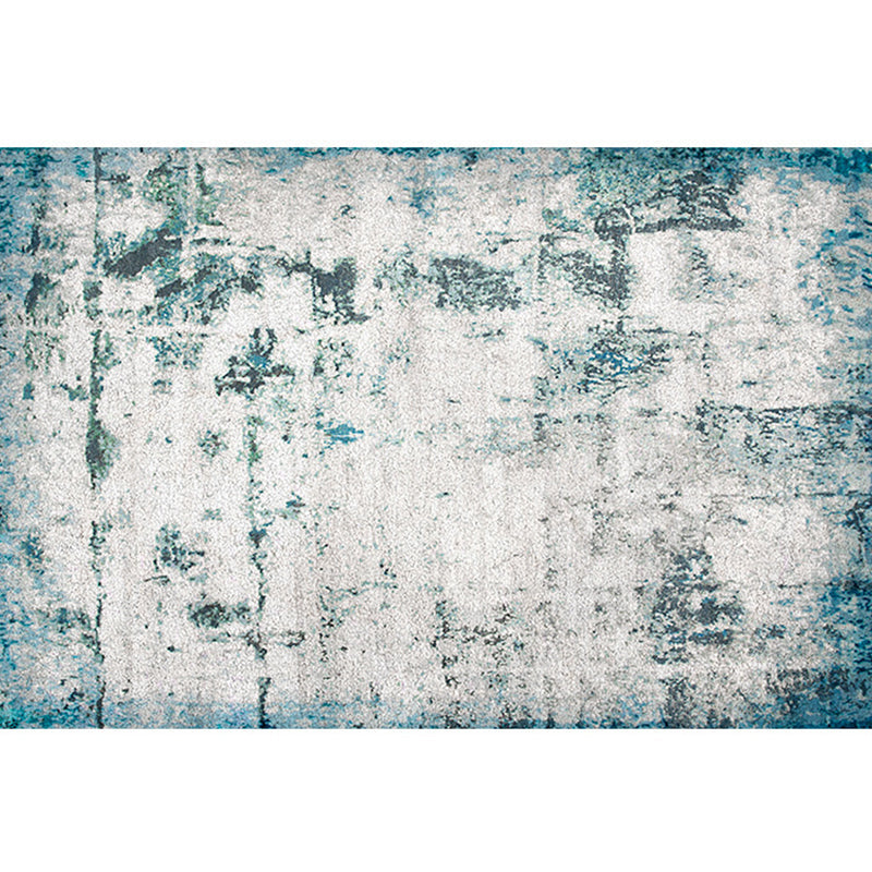 Lisslune | Cyberpunk Rusty Look Area Rug Multi Color Polypropylene Rug Stain Resistant Non-Slip Washable Area Carpet for Guest Room