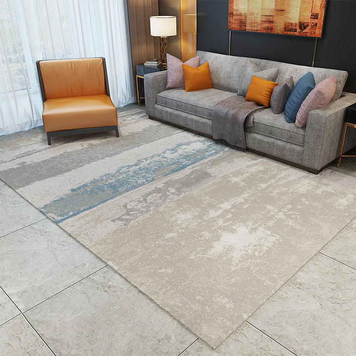 Lisslune | Cyberpunk Rusty Look Area Rug Multi Color Polypropylene Rug Stain Resistant Non-Slip Washable Area Carpet for Guest Room