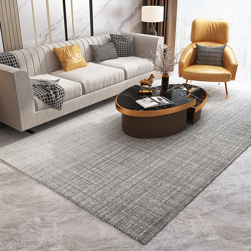 Lisslune | Simple Multicolor Solid Area Rug Polyester Industrial Area Carpet Washable Non-slip Stain Resistant Rug for Large Room