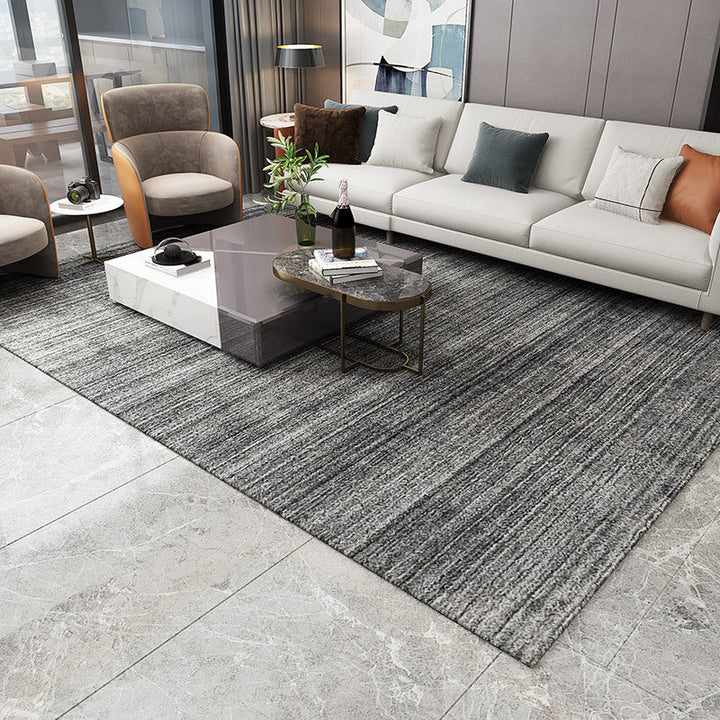 Lisslune | Simple Multicolor Solid Area Rug Polyester Industrial Area Carpet Washable Non-slip Stain Resistant Rug for Large Room