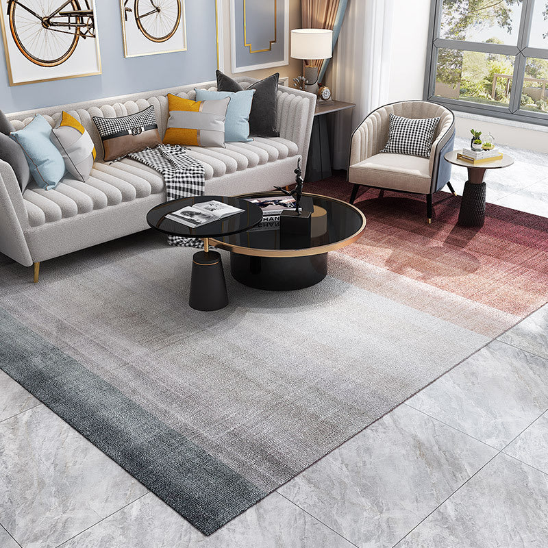 Lisslune | Simple Multicolor Solid Area Rug Polyester Industrial Area Carpet Washable Non-slip Stain Resistant Rug for Large Room