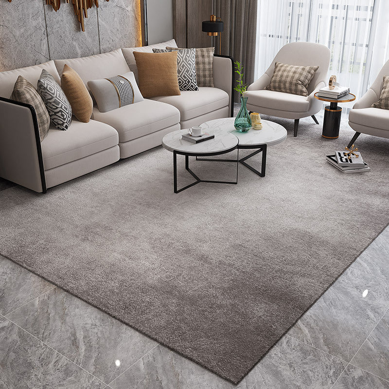 Lisslune | Simple Multicolor Solid Area Rug Polyester Industrial Area Carpet Washable Non-slip Stain Resistant Rug for Large Room