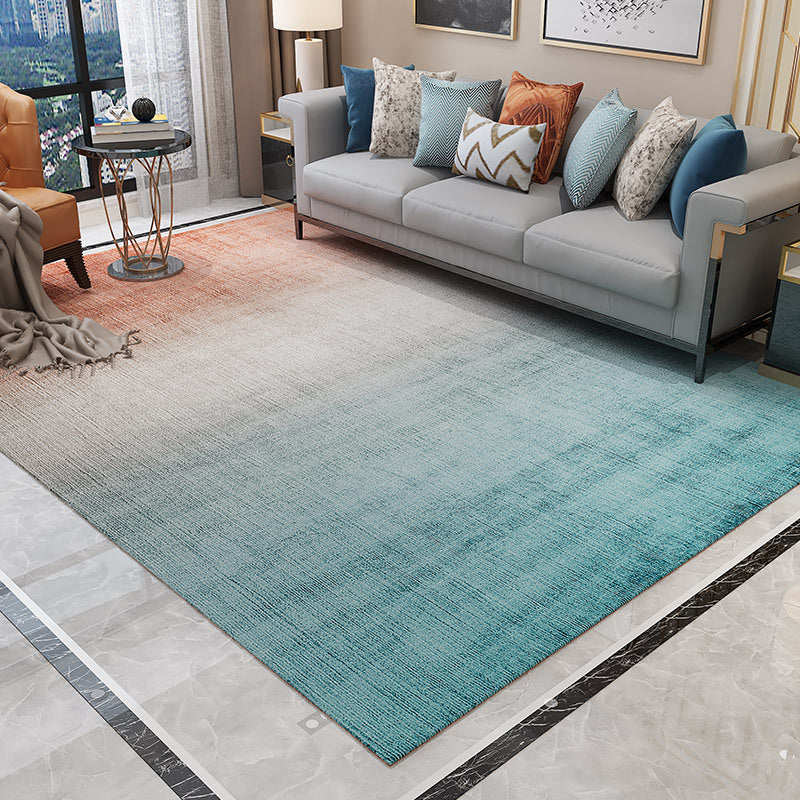 Lisslune | Simple Multicolor Solid Area Rug Polyester Industrial Area Carpet Washable Non-slip Stain Resistant Rug for Large Room