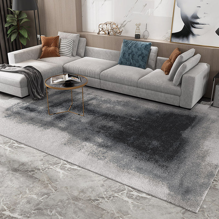 Lisslune | Simple Multicolor Solid Area Rug Polyester Industrial Area Carpet Washable Non-slip Stain Resistant Rug for Large Room