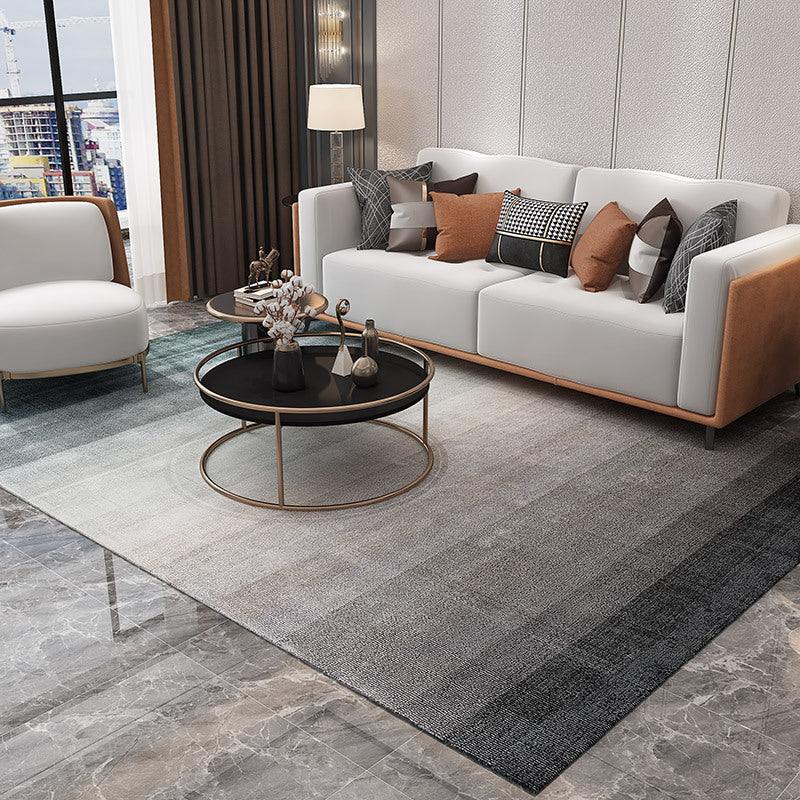 Lisslune | Simple Multicolor Solid Area Rug Polyester Industrial Area Carpet Washable Non-slip Stain Resistant Rug for Large Room
