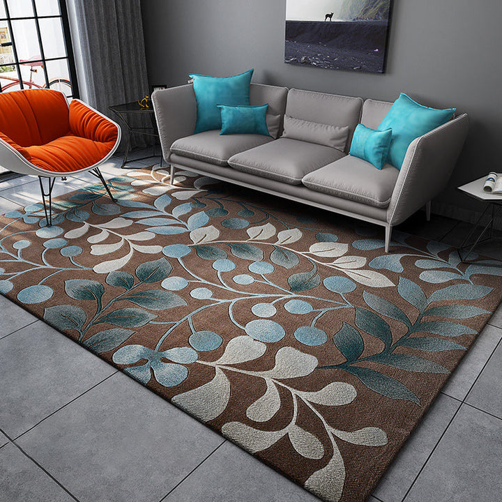 Lisslune | Chic Postmodernism Area Rug Multi Colors Steampunk Carpet Synthetic Pet Friendly Stain Resistant Non-Slip Backing Rug for Home
